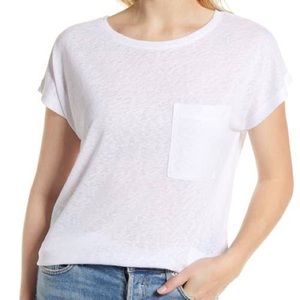 NWT Women’s White Pocket Tee - XS - Relaxed Fit